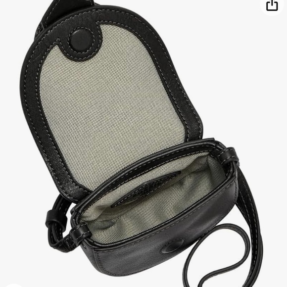 Fossil Women's Harwell Leather Micro Flap Crossbody Purse Handbag for Women - Picture 3 of 3